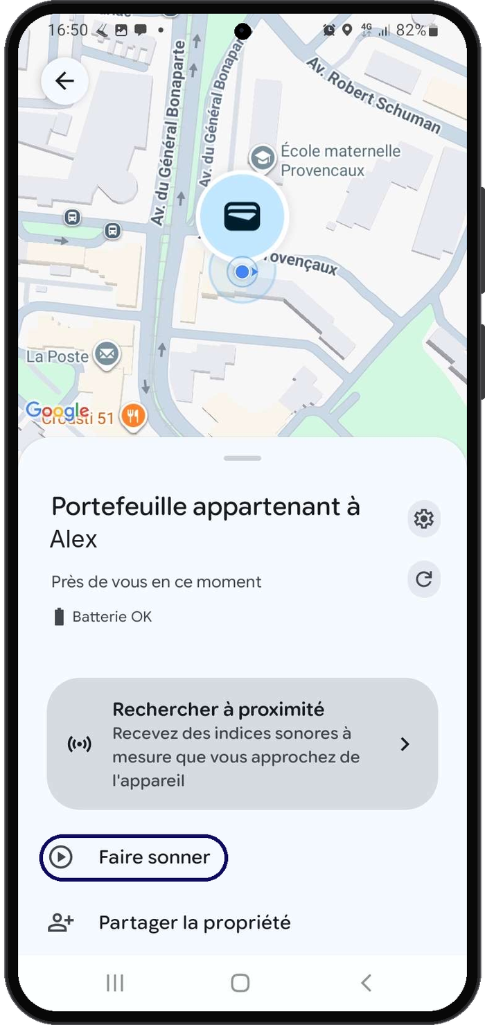 Retrouvez la carte dans l'application Localiser